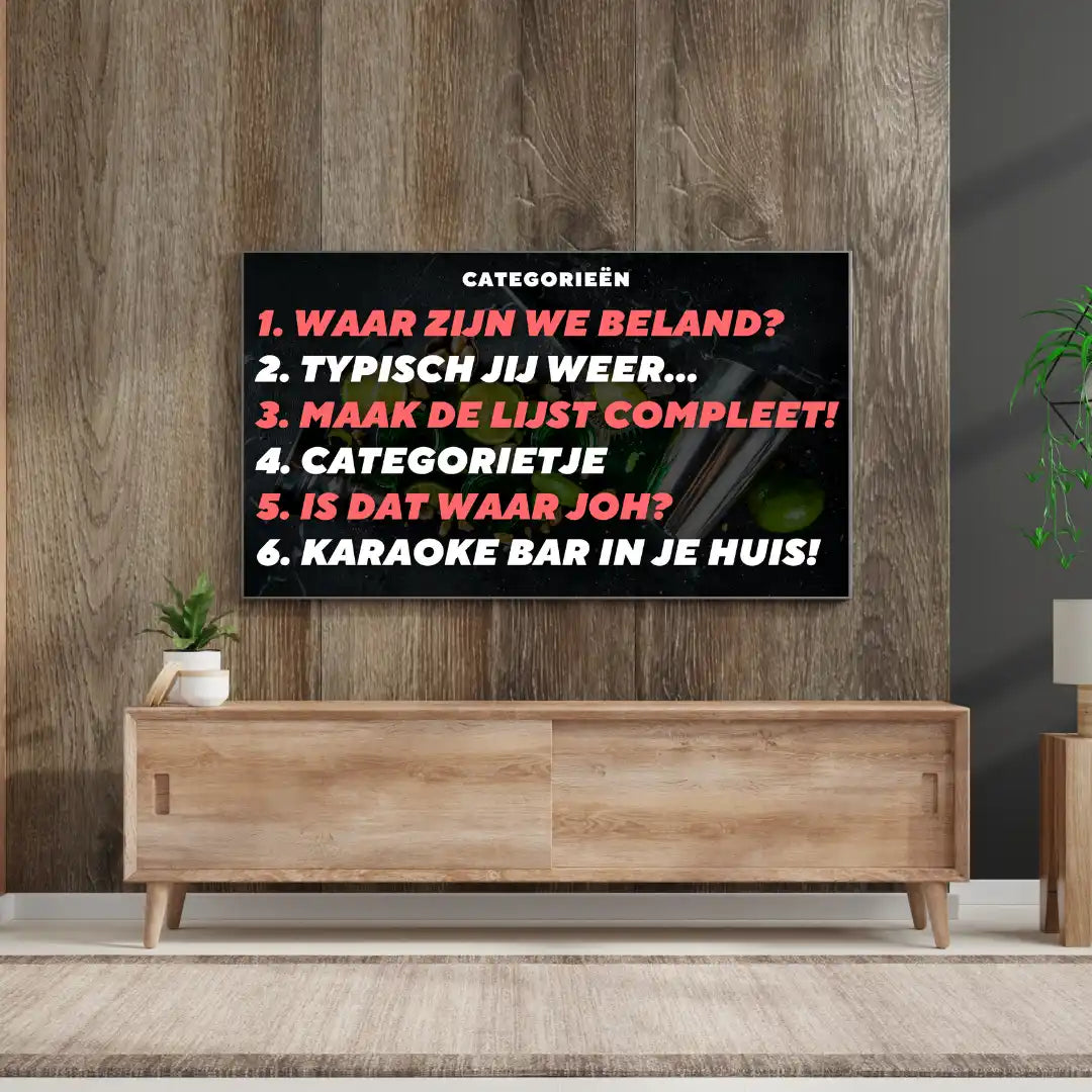 Platte scherm televisie.